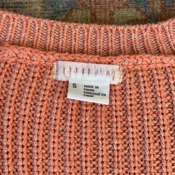 Cooperative Peach Oversized V-neck Sweater - Small - Picture 3 of 6